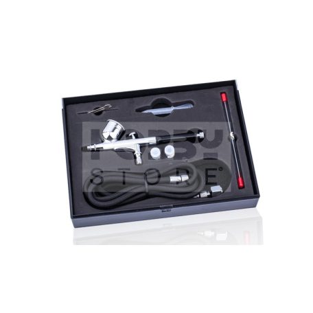 FENGDA FE-130K Szórópisztoly készlet (Airbrush Gun Set) 0.2-0.3-0.5-ös dűznivel-tűvel és légkábellel FE-130K