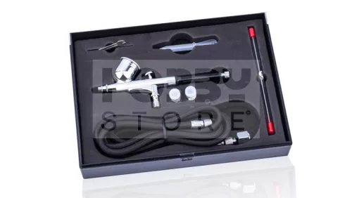 FENGDA FE-130K Szórópisztoly készlet (Airbrush Gun Set) 0.2-0.3-0.5-ös dűznivel-tűvel és légkábellel FE-130K