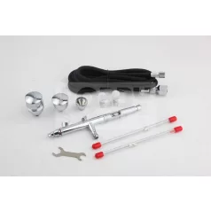   FENGDA FE-183K Szórópisztoly készlet (Airbrush Gun Set) 0.3-0.5-0.8-ös dűznivel-tűvel és légkábellel FE-183K