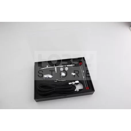 FENGDA FE-183K Szórópisztoly készlet (Airbrush Gun Set) 0.3-0.5-0.8-ös dűznivel-tűvel és légkábellel FE-183K