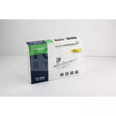 FENGDA FE-183K Szórópisztoly készlet (Airbrush Gun Set) 0.3-0.5-0.8-ös dűznivel-tűvel és légkábellel FE-183K
