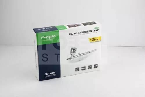 FENGDA FE-183K Szórópisztoly készlet (Airbrush Gun Set) 0.3-0.5-0.8-ös dűznivel-tűvel és légkábellel FE-183K
