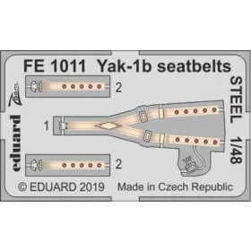   Eduard Accessories Yak-1b seatbelts STEEL for Zvezda - acél fotómaratott biztonsági övek