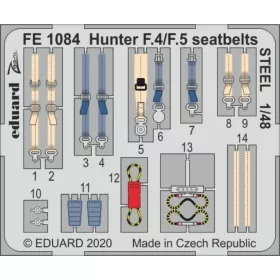  Eduard Accessories Hunter F.4/F.5 seatbelts STEEL for Airfix - acél fotómaratott biztonsági övek