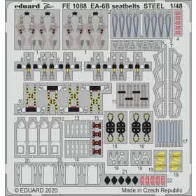   Eduard Accessories EA-6B seatbelts STEEL for Kinetic - acél fotómaratott biztonsági övek