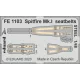 Eduard Accessories Spitfire Mk.I seatbelts STEEL for Airfix - acél fotómaratott biztonsági övek