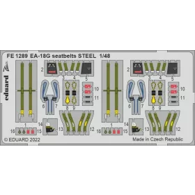   Eduard Accessories EA-18G seatbelts STEEL - acél fotómaratott biztonsági övek