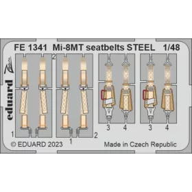  Eduard Accessories Mi-8MT seatbelts STEEL 1/48 ZVEZDA - acél fotómaratott biztonsági övek