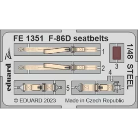   Eduard Accessories F-86D seatbelts STEEL 48 REVELL - acél fotómaratott biztonsági övek