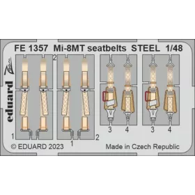   Eduard Accessories Mi-8MT seatbelts STEEL 1/48 TRUMPETER - acél fotómaratott biztonsági övek