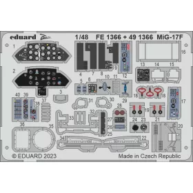   Eduard Accessories MiG-17F 1/48 AMMO - fegyverzet-részletező készlet