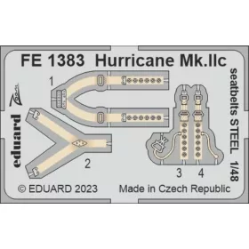   Eduard Accessories Hurricane Mk.IIc seatbelts STEEL 1/48 ARMA HOBBY - acél fotómaratott biztonsági övek
