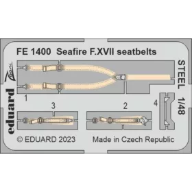   Eduard Accessories Seafire F.XVII seatbelts STEEL 1/48 - acél fotómaratott biztonsági övek