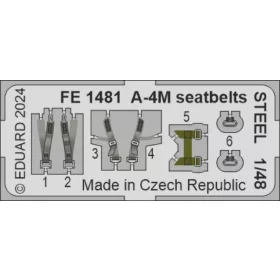   Eduard Accessories A-4M seatbelts STEEL  MAGIC FACTORY - acél fotómaratott biztonsági övek