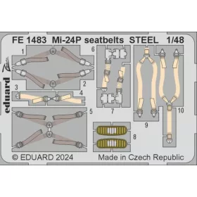   Eduard Accessories Mi-24P seatbelts STEEL - acél fotómaratott biztonsági övek