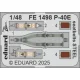 Eduard Accessories P-40E seatbelts STEEL  EDUARD - acél fotómaratott biztonsági övek