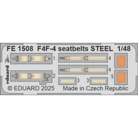   Eduard Accessories F4F-4 seatbelts STEEL  ACADEMY - acél fotómaratott biztonsági övek