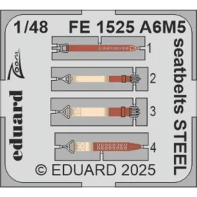   Eduard Accessories A6M5 seatbelts STEEL  EDUARD - acél fotómaratott biztonsági övek