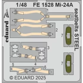   Eduard Accessories Mi-24A seatbelts STEEL  TRUMPETER - acél fotómaratott biztonsági övek