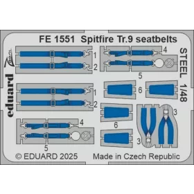   Eduard Accessories Spitfire Tr.9 seatbelts STEEL  AIRFIX - acél fotómaratott biztonsági övek