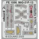 Eduard Accessories MiG-21F-13 seatbelts STEEL 1/48 for Eduard - acél fotómaratott biztonsági övek