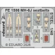 Eduard Accessories MH-6J seatbelts STEEL for ICM - acél fotómaratott biztonsági övek