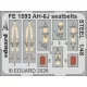 Eduard Accessories AH-6J seatbelts STEEL for ICM - acél fotómaratott biztonsági övek