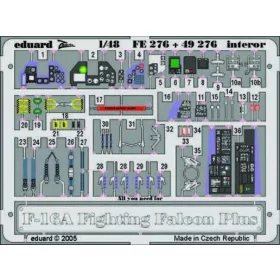   Eduard Accessories F-16A Plus Fighting Falcon interior - F-16A Plus Fighting Falcon belsőtér-részletező készlet