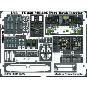   Eduard Accessories MH-60G Pave Hawk interior - MH-60G Pave Hawk belsőtér-részletező készlet