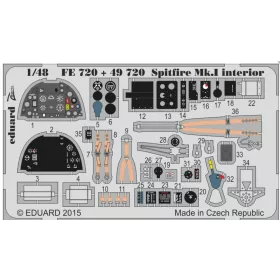   Eduard Accessories Spitfire Mk.I interior S.A. 1/48 for Airfix - Spitfire Mk.I belsőtér-részletező készlet S.A.