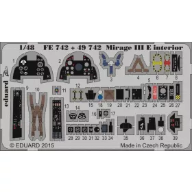   Eduard Accessories Mirage III E interior for Kinetic - Mirage III E belsőtér-részletező készlet