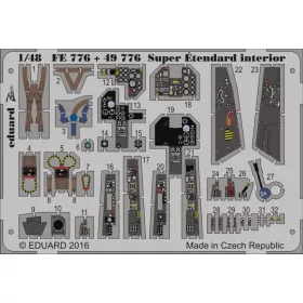  Eduard Accessories Super Etendard interior for Kinetic - Super Etendard belsőtér-részletező készlet