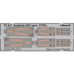   Eduard Accessories Seatbelts RAF early STEEL - RAF korai biztonsági övek