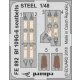 Eduard Accessories Bf 109G-6 seatbelts STEEL f.Tamiya - acél fotómaratott biztonsági övek