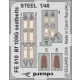 Eduard Accessories Bf 109G seatbelts STEEL for Eduard - acél fotómaratott biztonsági övek