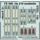 Eduard Accessories He 219 seatbelts STEEL for Tamiya - acél fotómaratott biztonsági övek