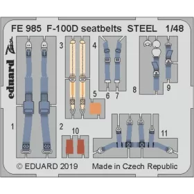   Eduard Accessories F-100D seatbelts STELL for Trumpeter - biztonsági övek