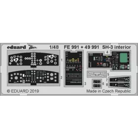   Eduard Accessories SH-3 interior for Hasegawa - SH-3 belsőtér-részletező készlet