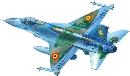 MisterCraft F-16A Block 5 Spitfire Falcon 1:48 repülőgép makett – MisterCraft G-03