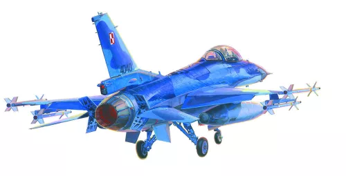 MisterCraft F-16C Block 52+ Jastrząb / Hawk 1:48 repülőgép makett – MisterCraft G-116