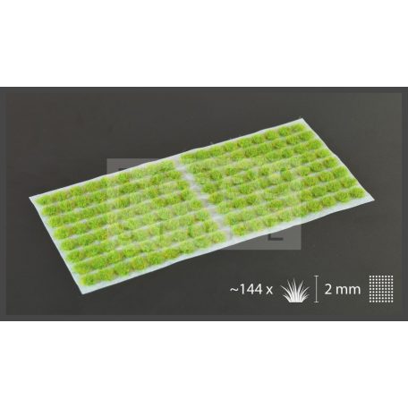 Gamers Grass TUFTS Realisztikus Bright Green 2mm - Világos Zöld színű fűcsomók diorámához-Small 144 darab (2 mm self-adhesive - BRIGHT GREEN)