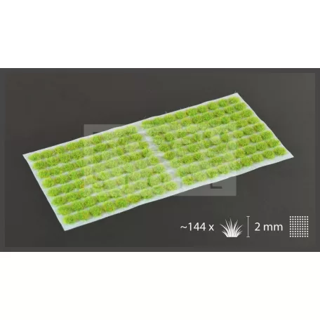 Gamers Grass TUFTS Realisztikus Bright Green 2mm - Világos Zöld színű fűcsomók diorámához-Small 144 darab (2 mm self-adhesive - BRIGHT GREEN)