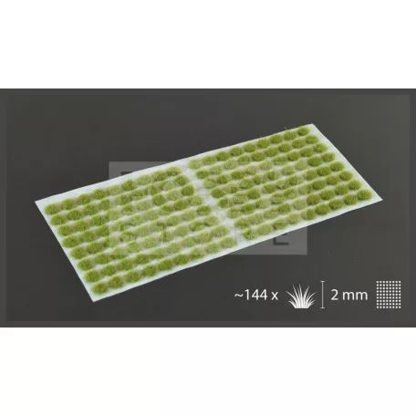 Gamers Grass TUFTS Realisztikus Dry Green 2mm - fűcsomók diorámához-Small 144 darab (2 mm self-adhesive - DRY GREEN)