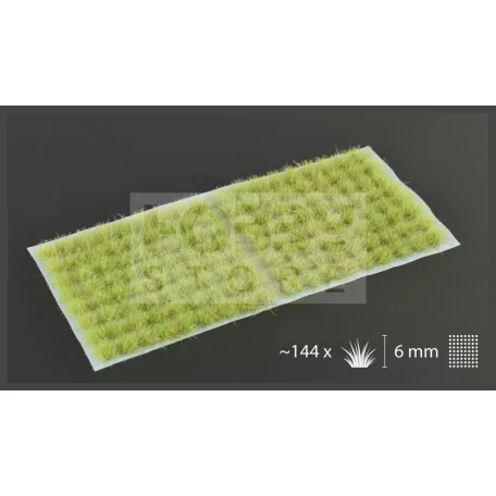Gamers Grass TUFTS Realisztikus Light Green-világoszöld színű fűcsomók diorámához-Small 144 db (6 mm self-adhesive - Light Green)