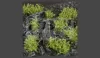GAMERS GRASS SHRUBS TUFTS Dark Green - Realisztikus sötétzöld színű cserjék-bokrok diorámához (4-6 mm self-adhesive - DARK GREEN)