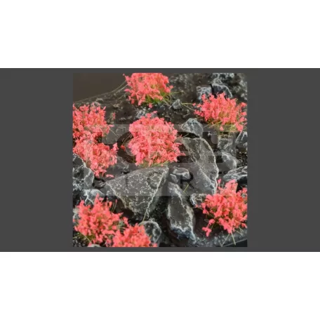 GAMERS GRASS BLOSSOM TUFTS Realisztikus piros színű virágcsomók diorámához (4-6 mm self-adhesive - Red Flowers)