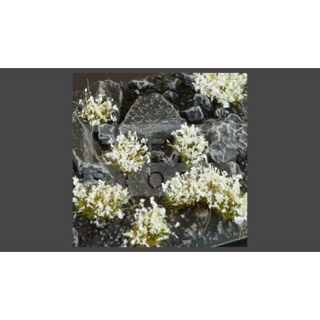 GAMERS GRASS BLOSSOM TUFTS Realisztikus fehér színű virágcsomók diorámához (4-6 mm self-adhesive - White Flowers)