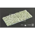 GAMERS GRASS BLOSSOM TUFTS Realisztikus fehér színű virágcsomók diorámához (4-6 mm self-adhesive - White Flowers)
