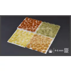   GAMERS GRASS DRY STEPPE SET - Realisztikus fűcsomó szett diorámához 140 darab (4-6 mm self-adhesive - Dry Steppe Set)