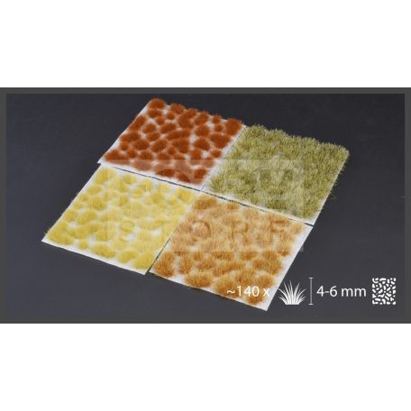 GAMERS GRASS DRY STEPPE SET - Realisztikus fűcsomó szett diorámához 140 darab (4-6 mm self-adhesive - Dry Steppe Set)
